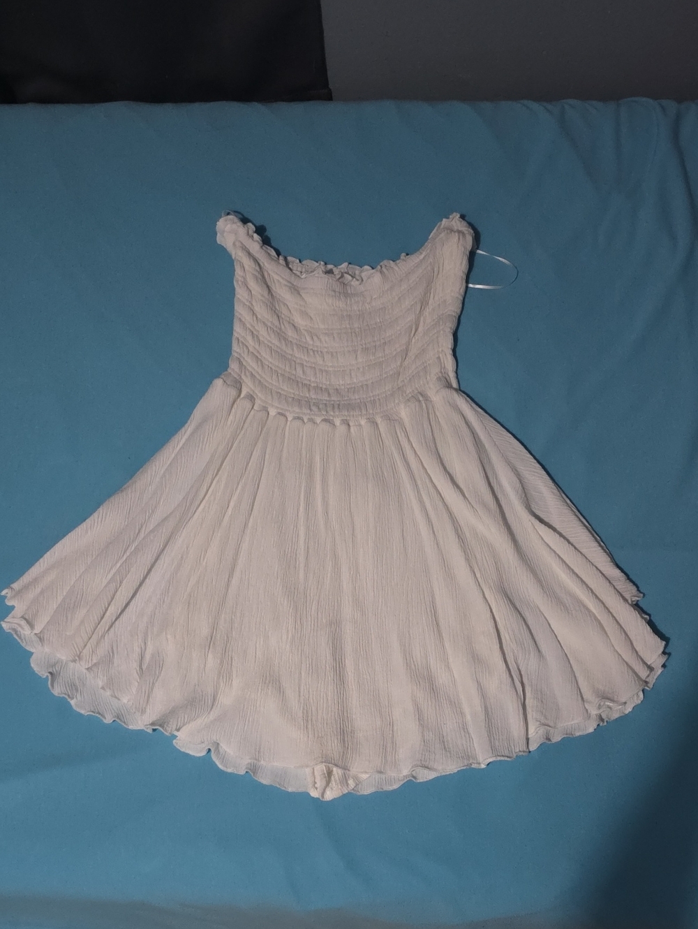 Garage White Ruffle-Strap Mini Skort Dress
